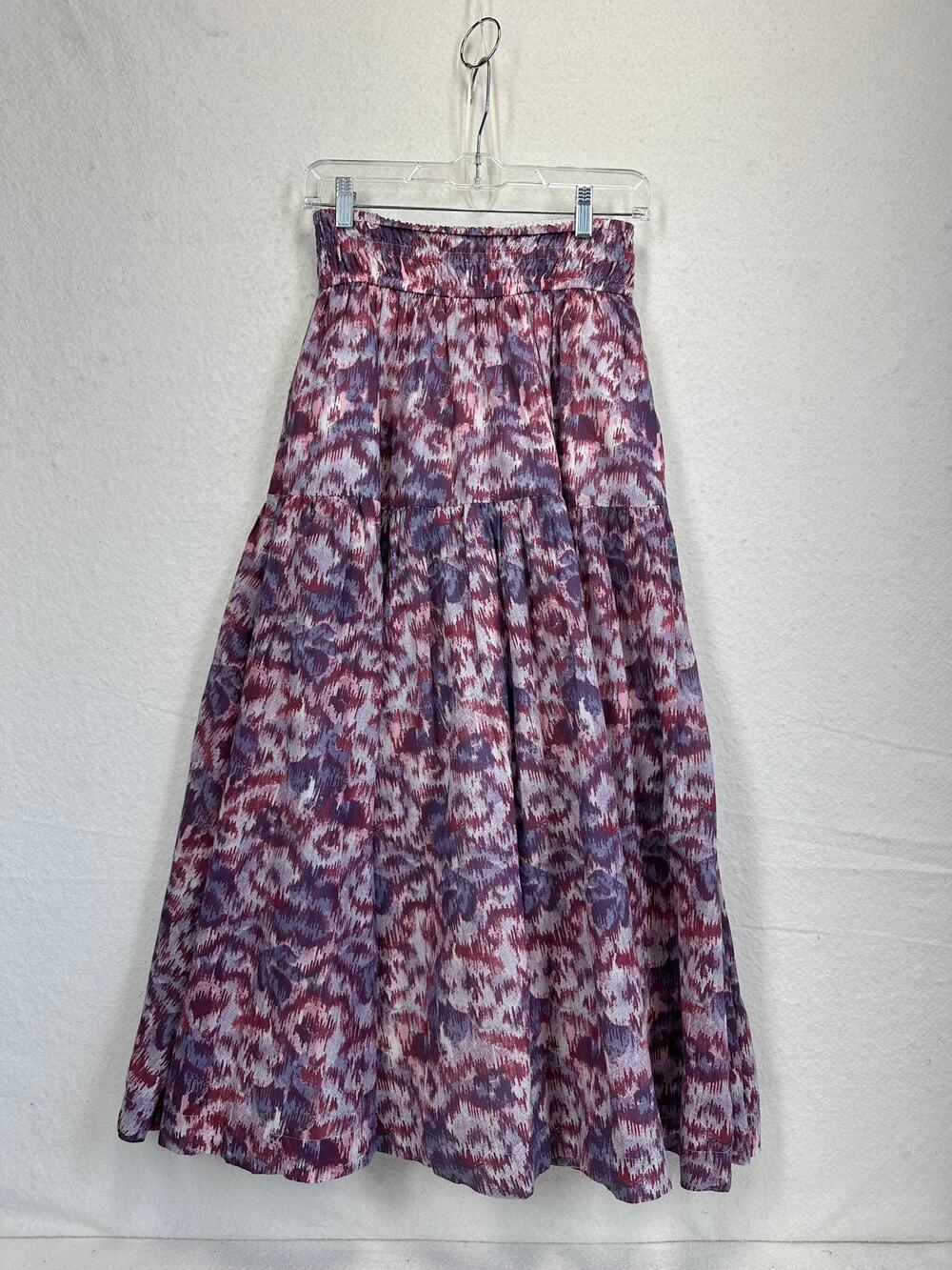 Treasure & Bond Smocked Waist Cotton Maxi Skirt SZ XS NWOT
